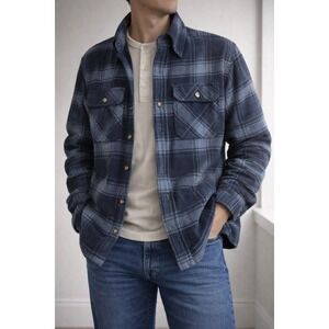 Colorado Clothing Blue Plaid Flannel Shirt – Men's M Long‎ Sleeve Button-Up